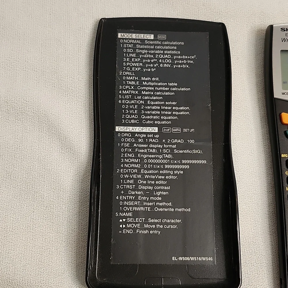 Sony ICD-BX800 Recorder, headphones and Sharp EL-W516 Calculator